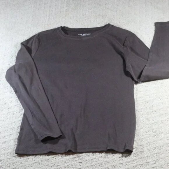 Ann Taylor espresso brown long sleeve tshirt - Picture 1 of 1